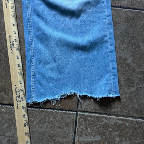Rag & Bone Ruth Super High Rise Wide Leg Jeans Raw Hem Light Wash Size 25 - Picture 10 of 14